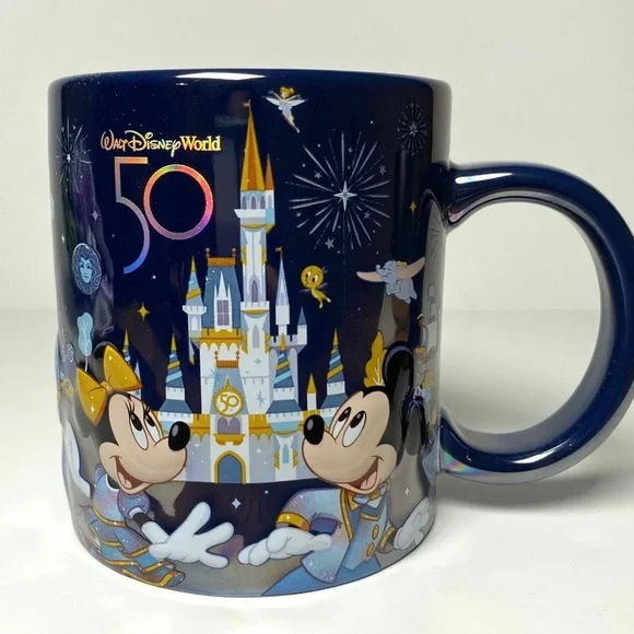 Disney | Kitchen | Disney 5th Anniversary Celebration Coffeetea Mug  Iridescent Navy | Poshmark